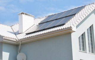 solar panel on top of house