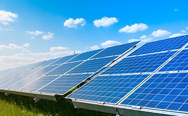 solar panels in field